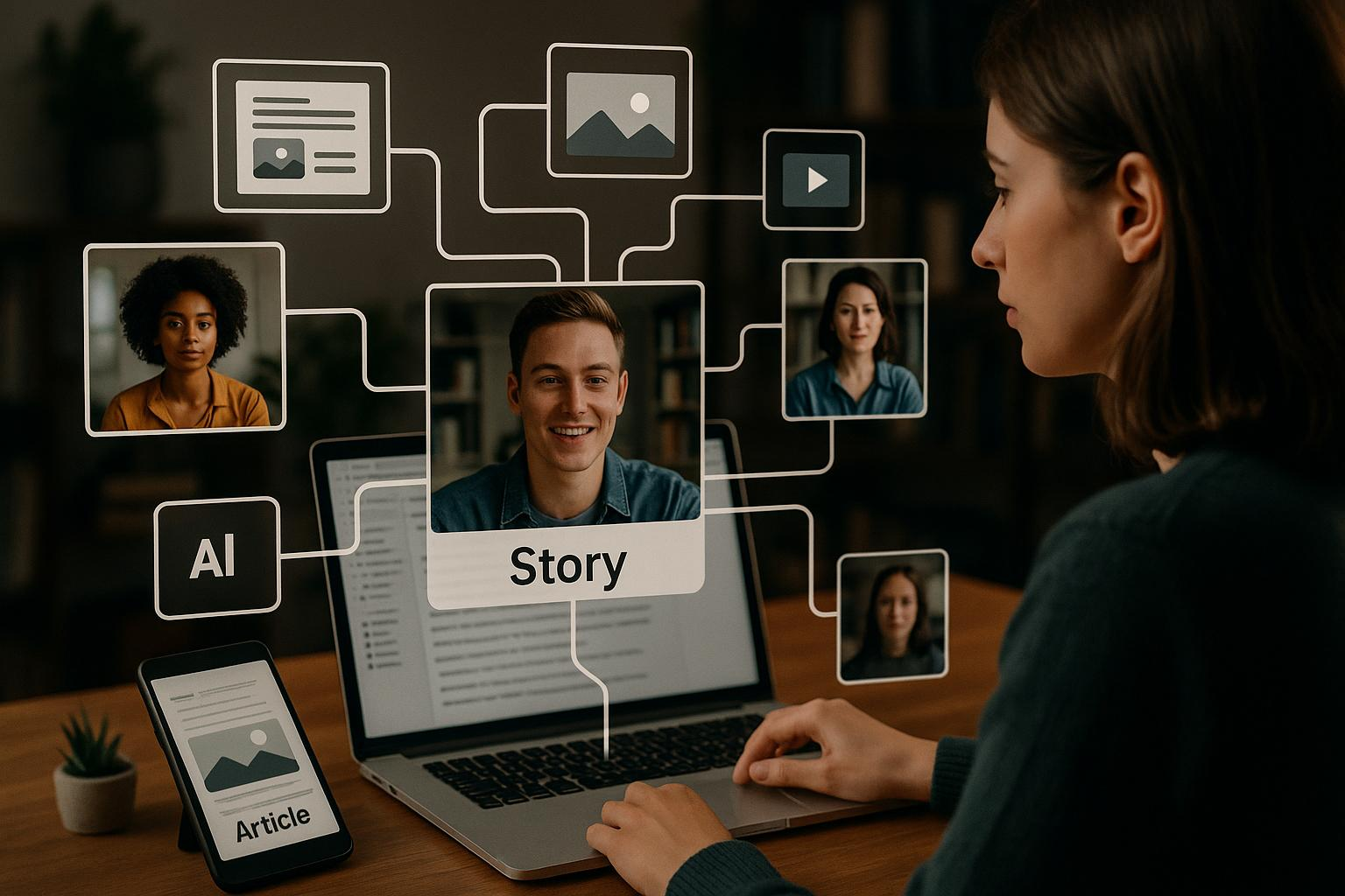 AI-Powered Story Creation and Content Distribution Network